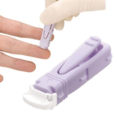 finger pricking devices and lancets